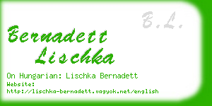 bernadett lischka business card